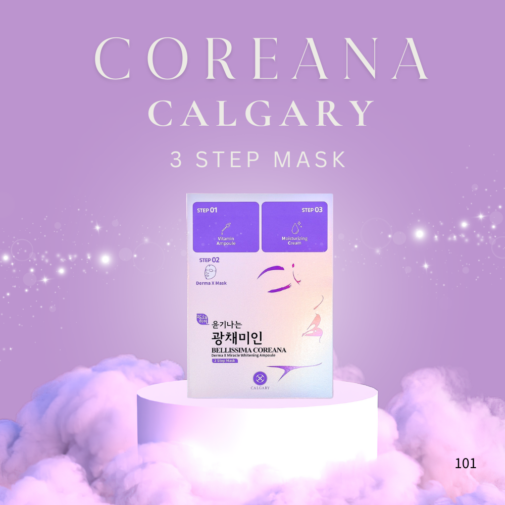 MẶT NẠ CALGARY 3 BƯỚC (1 MIẾNG) – DƯỠNG CHUYÊN SÂU CHUẨN SPA TẠI NHÀ