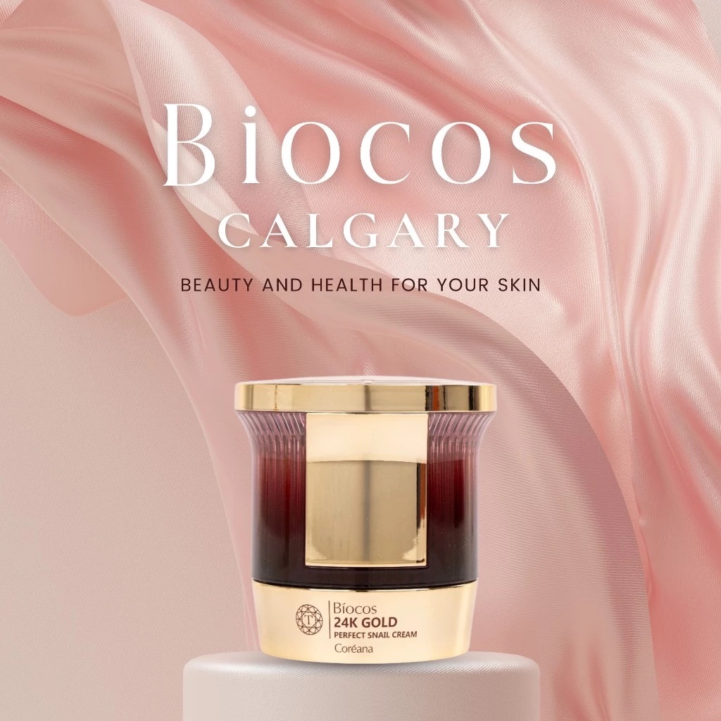 Kem Dưỡng Ẩm Tái Tạo Da BIOCOS 24K Gold Perfect Snail Cream – Chiết Xuất Ốc Sên Vàng – Hỗ trợ làm chậm quá trình lão hoá, Làm Mịn & Sáng Da – 50ml